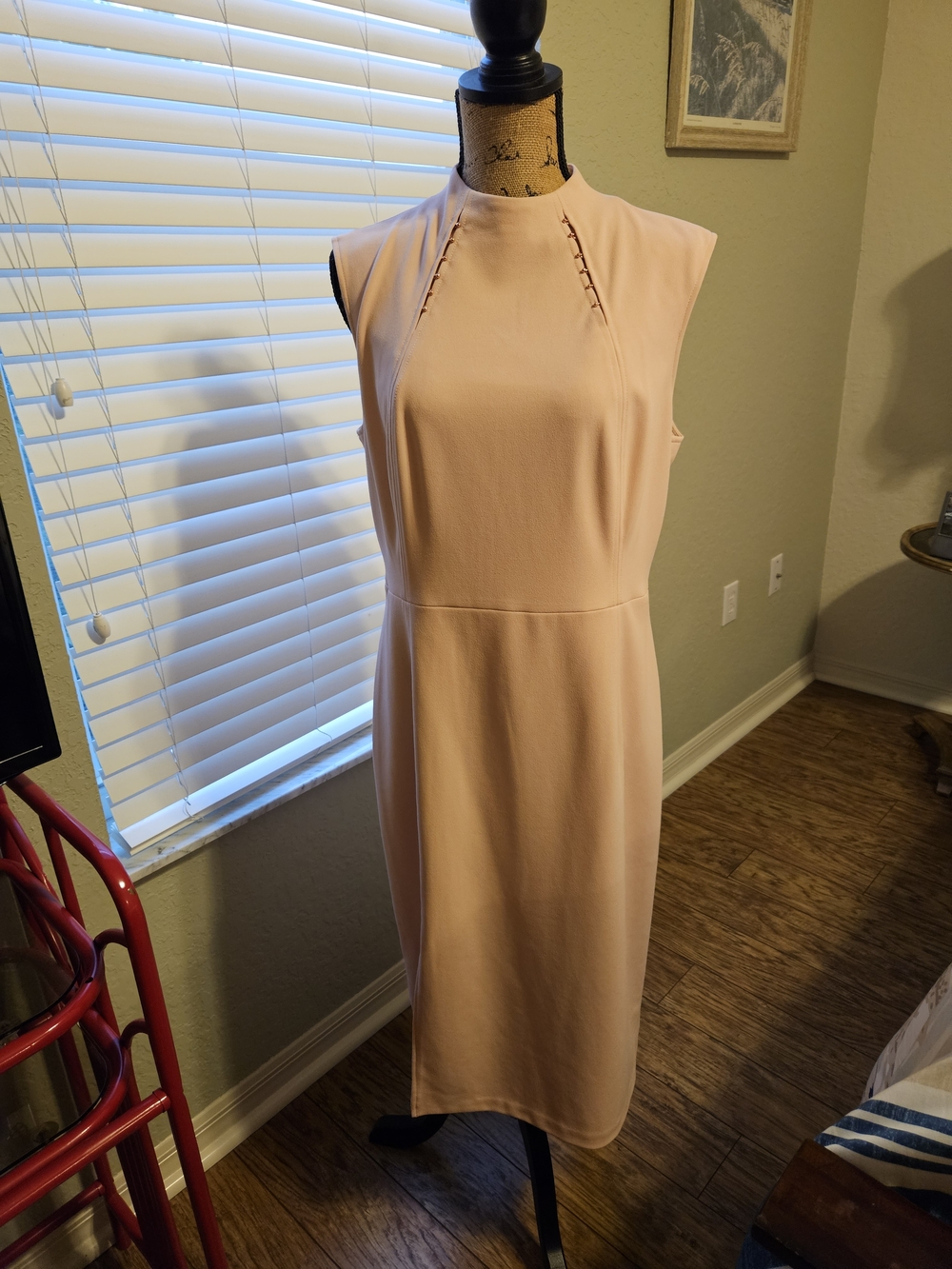 Ivanka Trump Sleeveless Blush Pink Sheath Dress